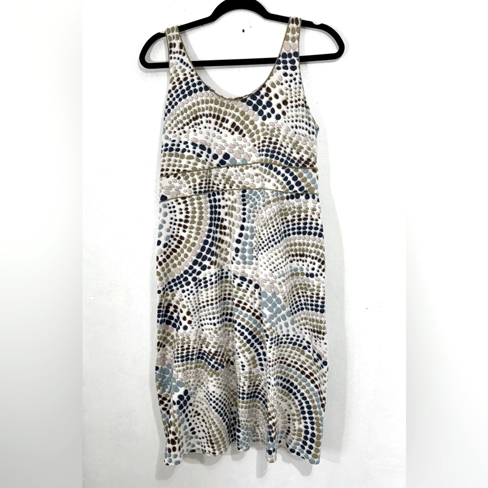 Title Nine -Organic cotton athletic midi dress with shelf bra.Polka dot.Size M